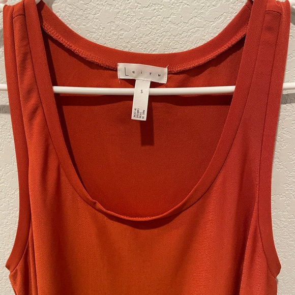 Women’s Leith Orange Tunic Tank Dress Size Small Swoop Neck - Picture 9 of 9